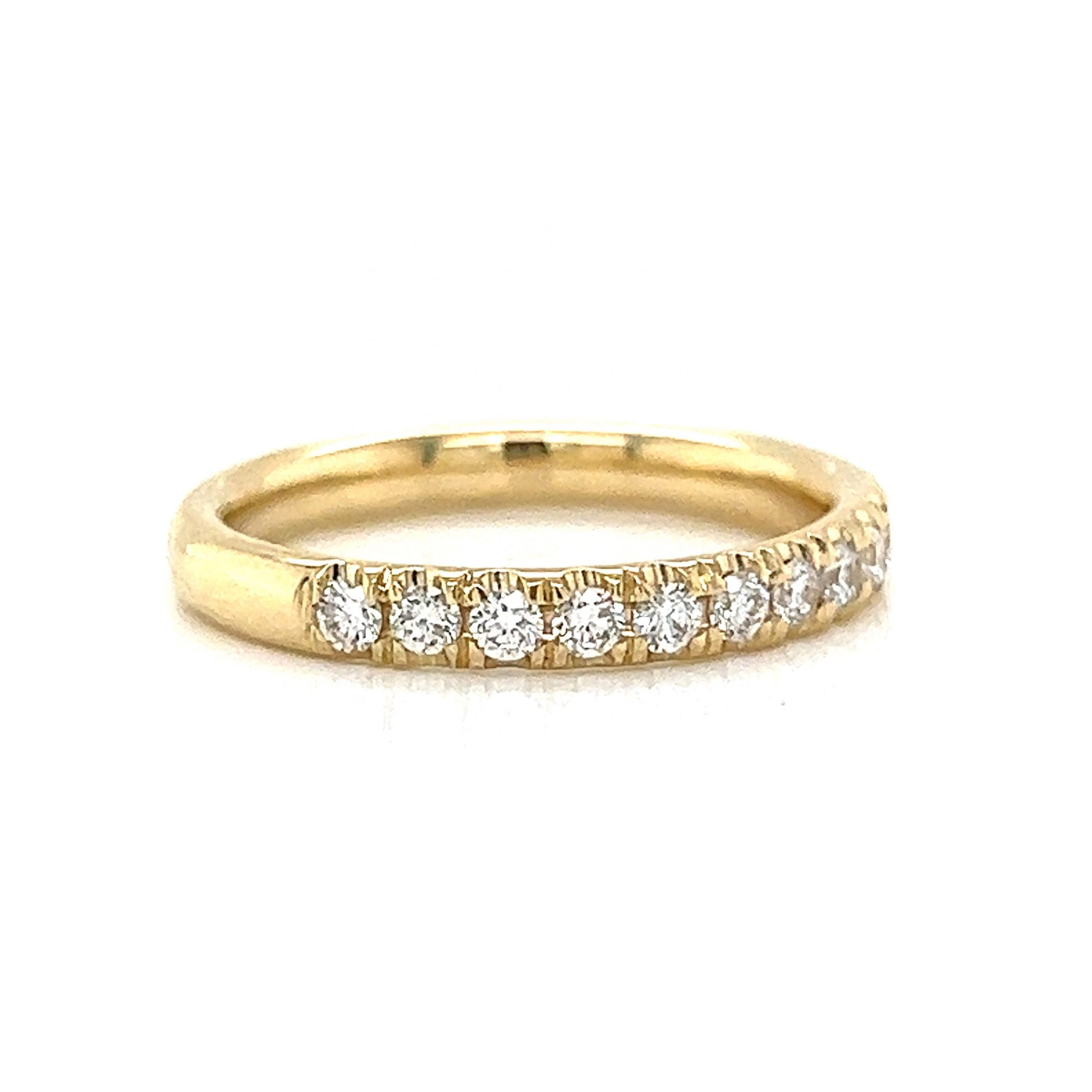 .40 Half Eternity Diamond Wedding Band in 14k Yellow Gold