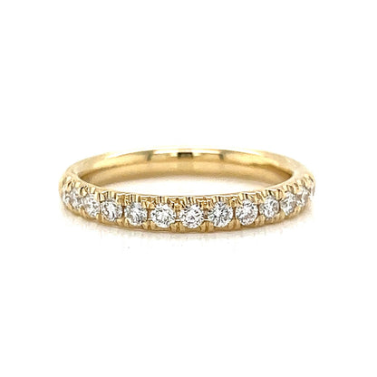 .40 Half Eternity Diamond Wedding Band in 14k Yellow Gold