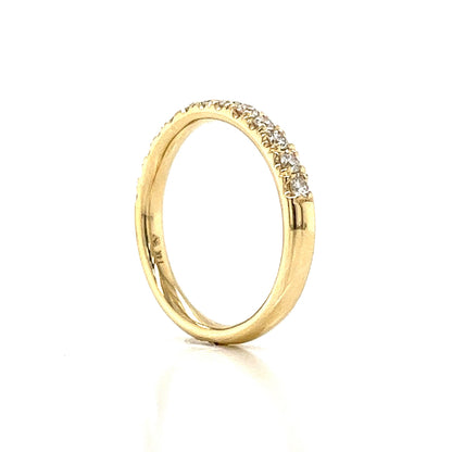 .40 Half Eternity Diamond Wedding Band in 14k Yellow Gold