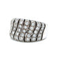 Pave Diamond Wave Cocktail Ring in 14k White Gold