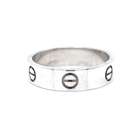 Men's Cartier Love Wedding Band in 18k White Gold