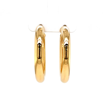 Lightweight Classic Hoop Earrings in 14k Yellow Gold