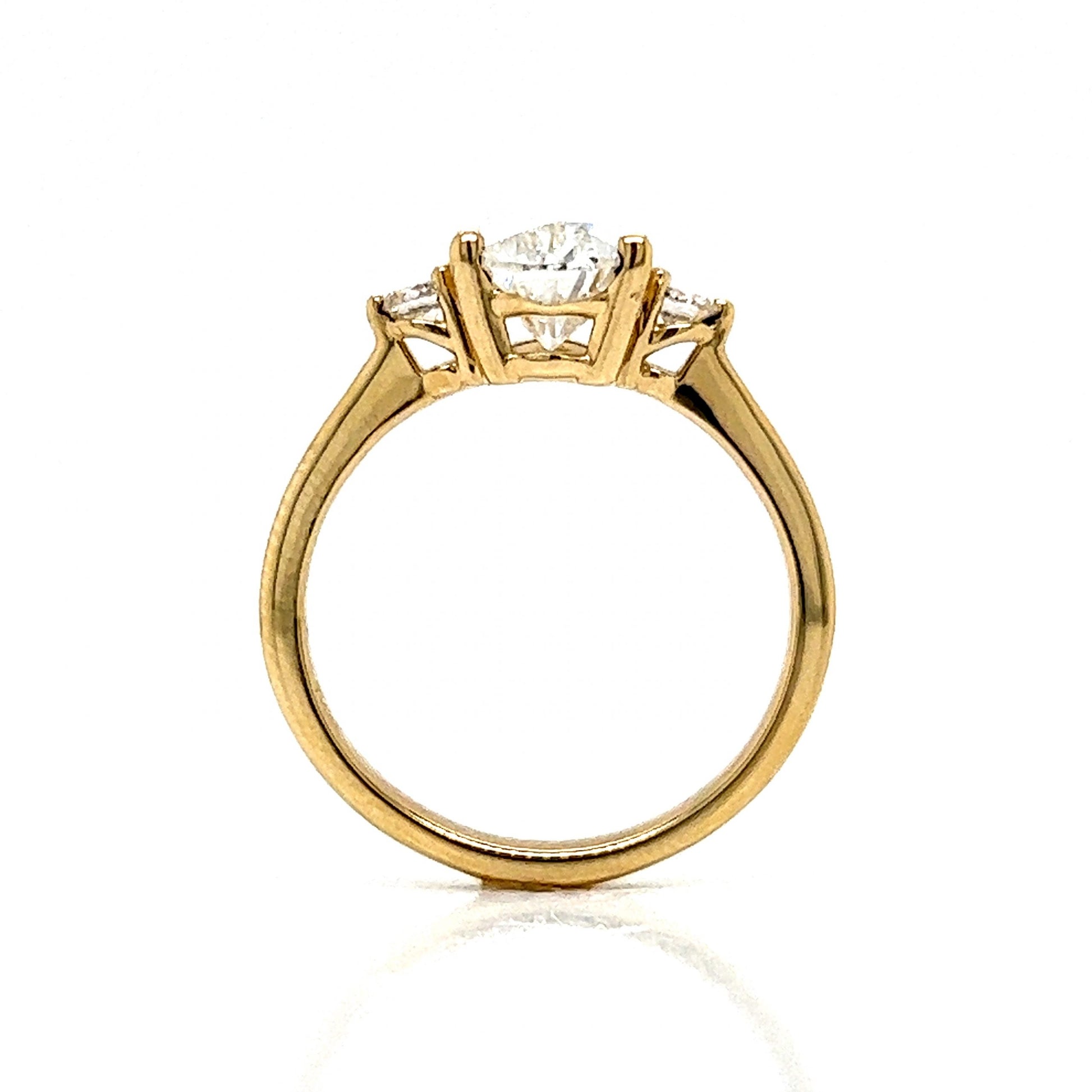2.00 Pear Cut Diamond Engagement Ring in 14k Yellow Gold
