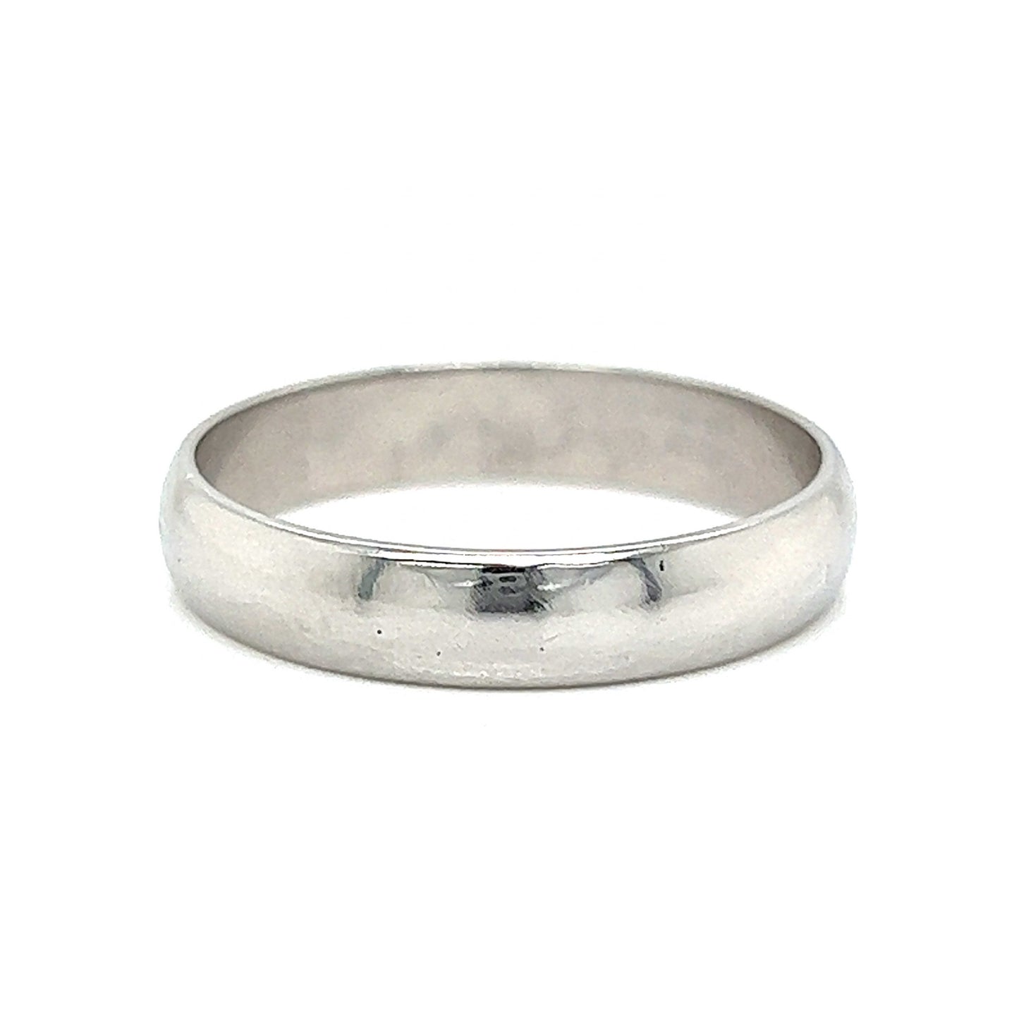 4mm Half Round Wedding Band in Platinum