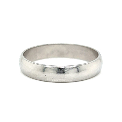 4mm Half Round Wedding Band in Platinum