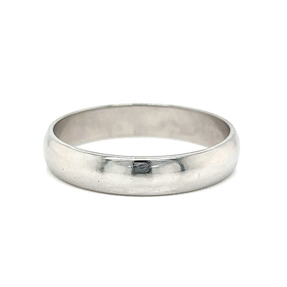 4mm Half Round Wedding Band in Platinum