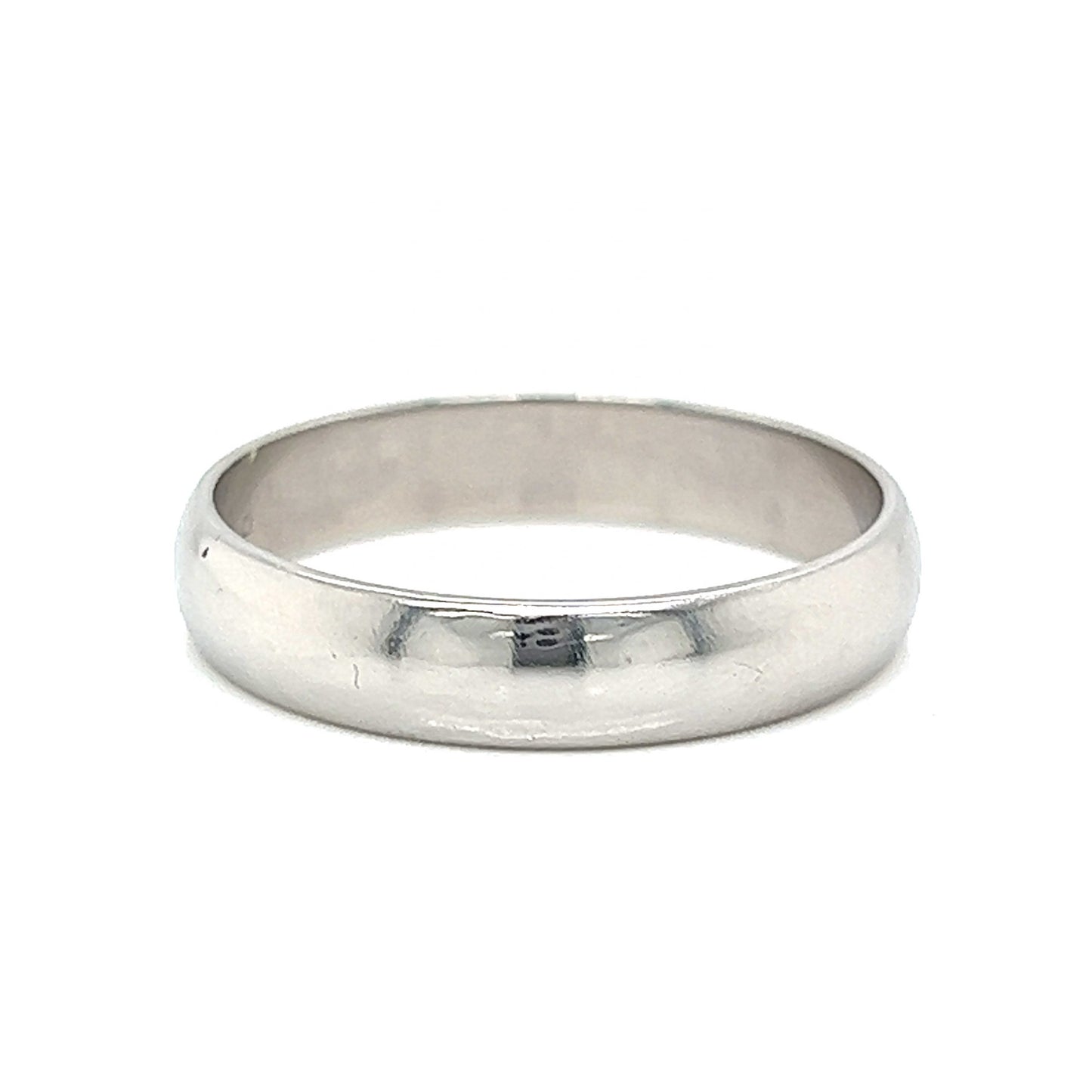 4mm Half Round Wedding Band in Platinum