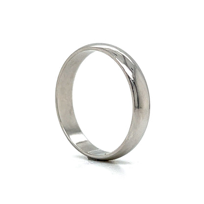 4mm Half Round Wedding Band in Platinum