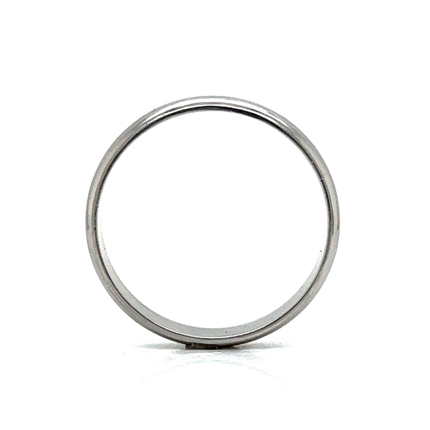 4mm Half Round Wedding Band in Platinum