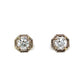 1.02 Round Brilliant Diamond Stud Earrings in Platinum & 14k