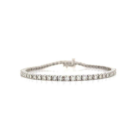 Classic Diamond Tennis Bracelet in 18k White Gold