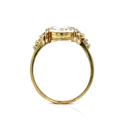 Antique Inspired Rose Cut Diamond Engagement Ring in 14k Gold