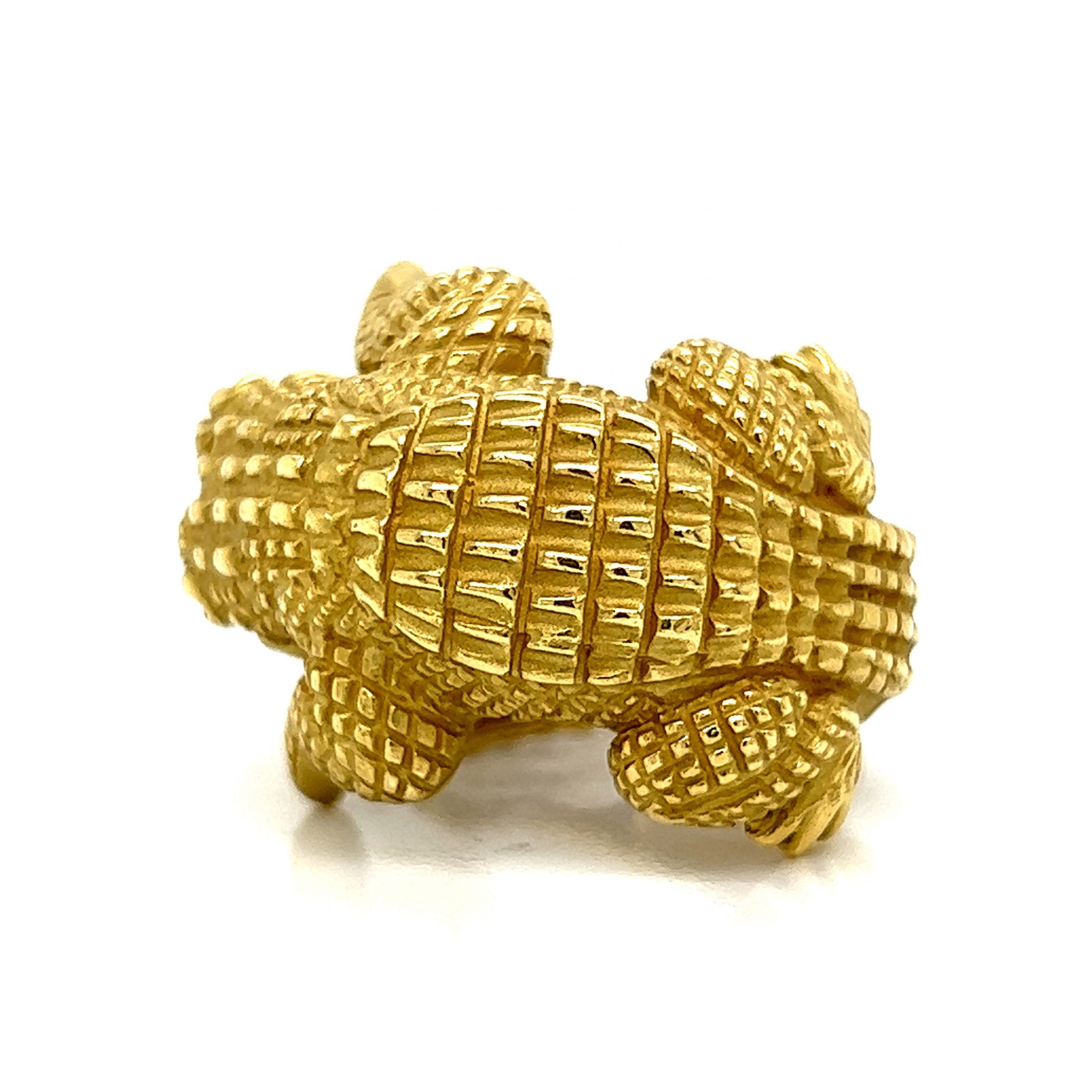 Kieselstein cord alligator ring store