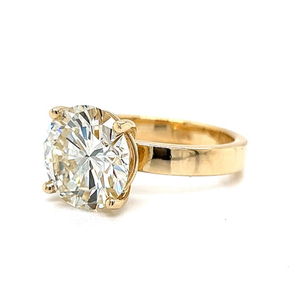5 Carat Solitaire Diamond Engagement Ring in 14k Yellow Gold