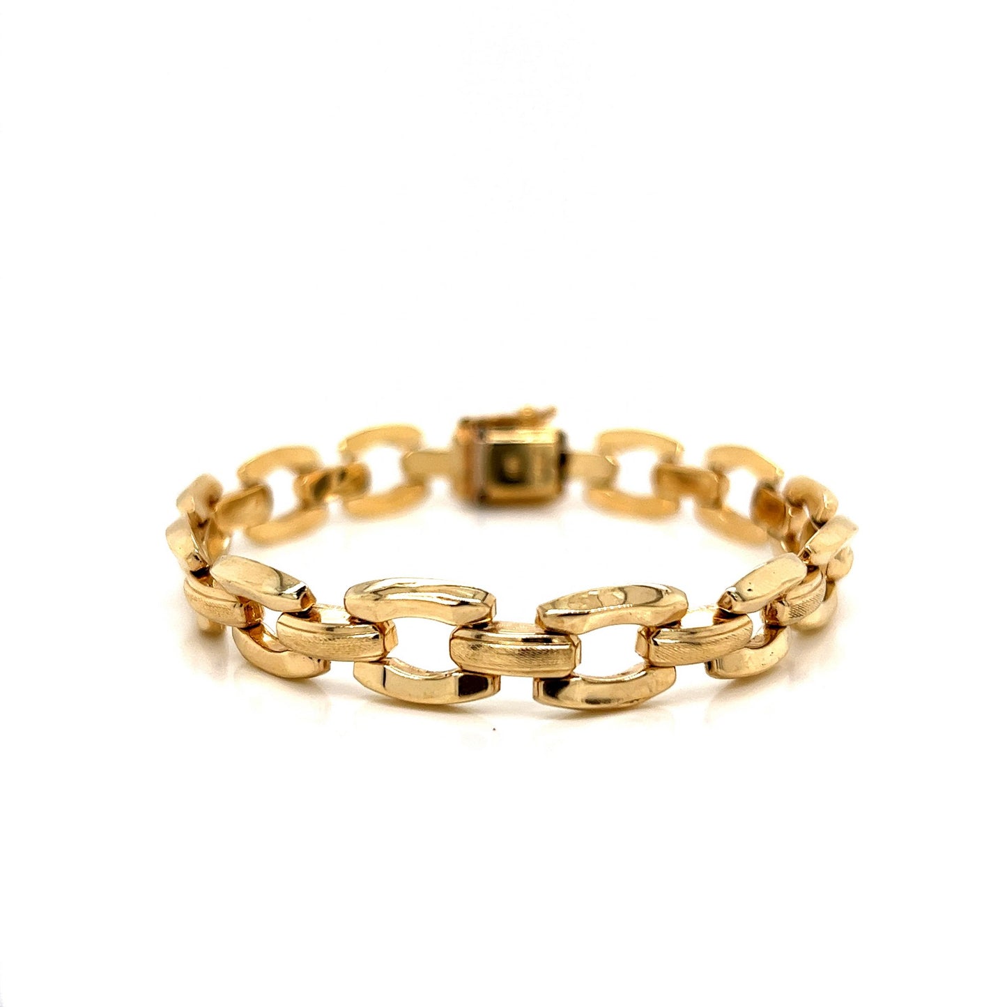 Modern Open Link Chain Bracelet in 14k Yellow Gold