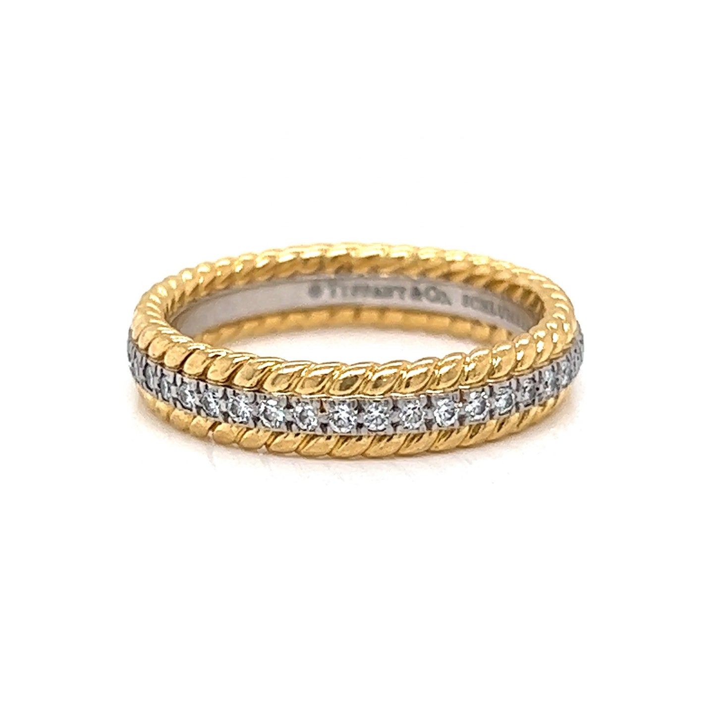 Tiffany & Co. Rope Diamond Eternity Band in 18k Gold & Platinum