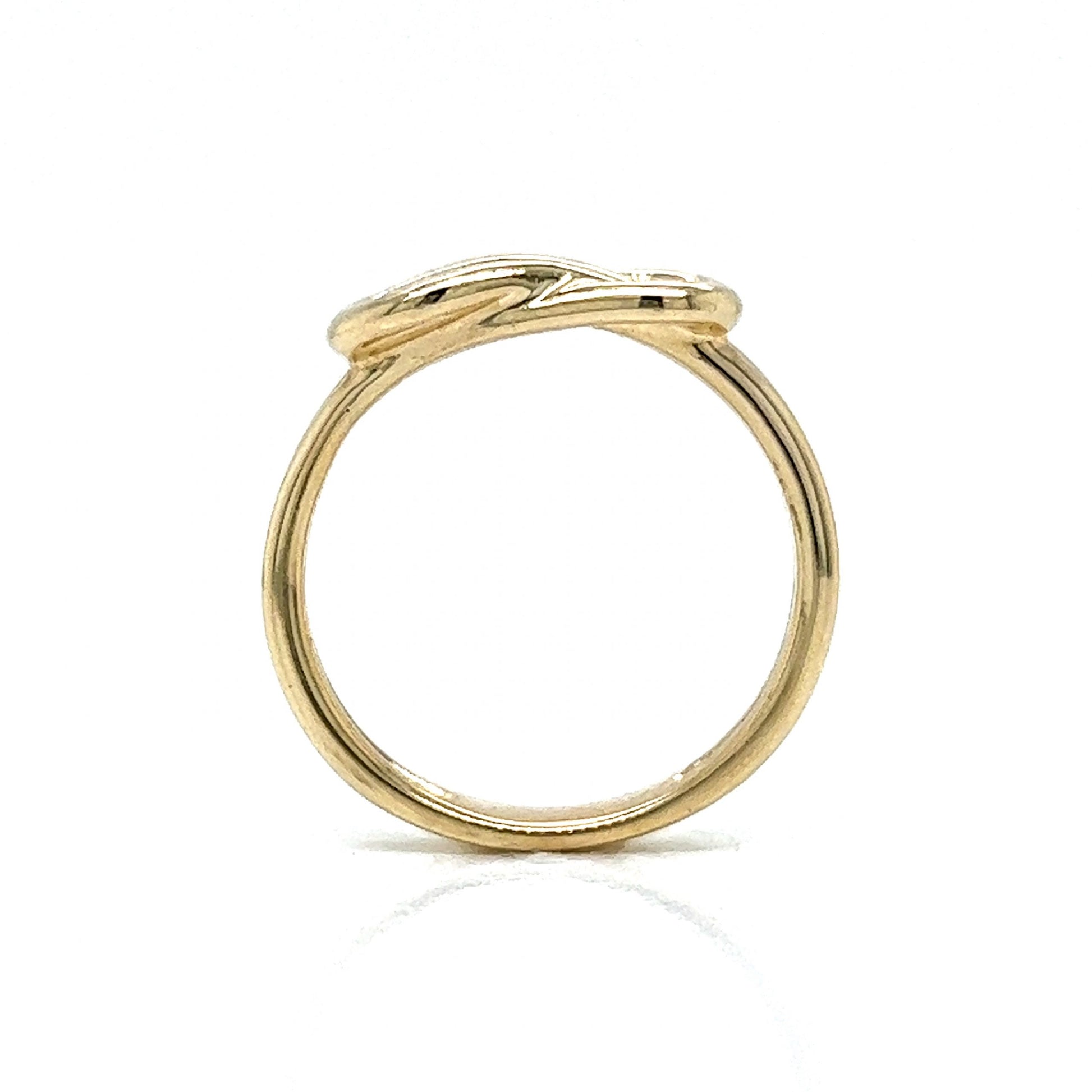 Knotted Diamond Stacking Ring in 14k Yellow Gold