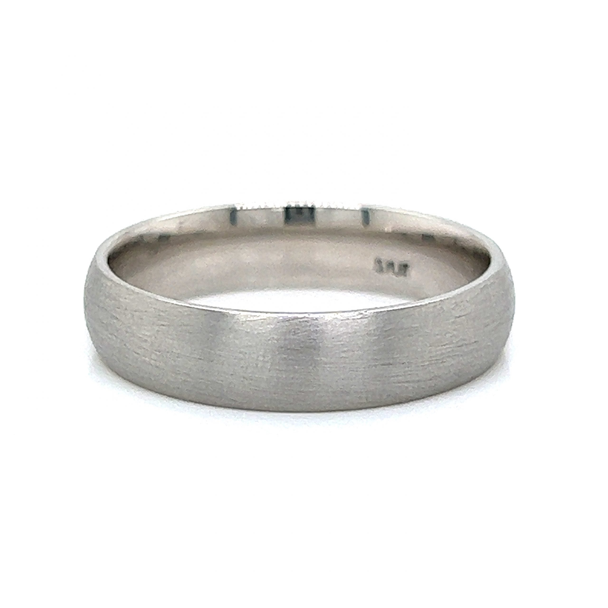 Men's Platinum 5mm Flat Court Wedding Ring