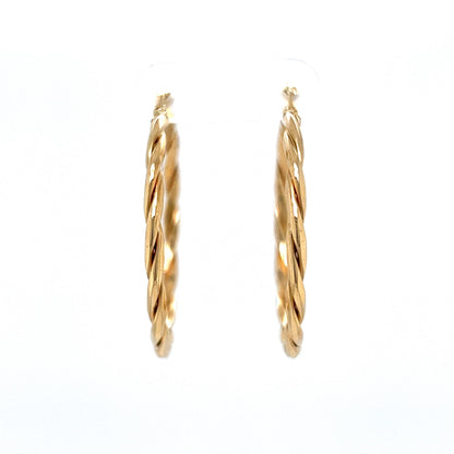 Classic Twist Hoop Earrings in 14k Yellow Gold
