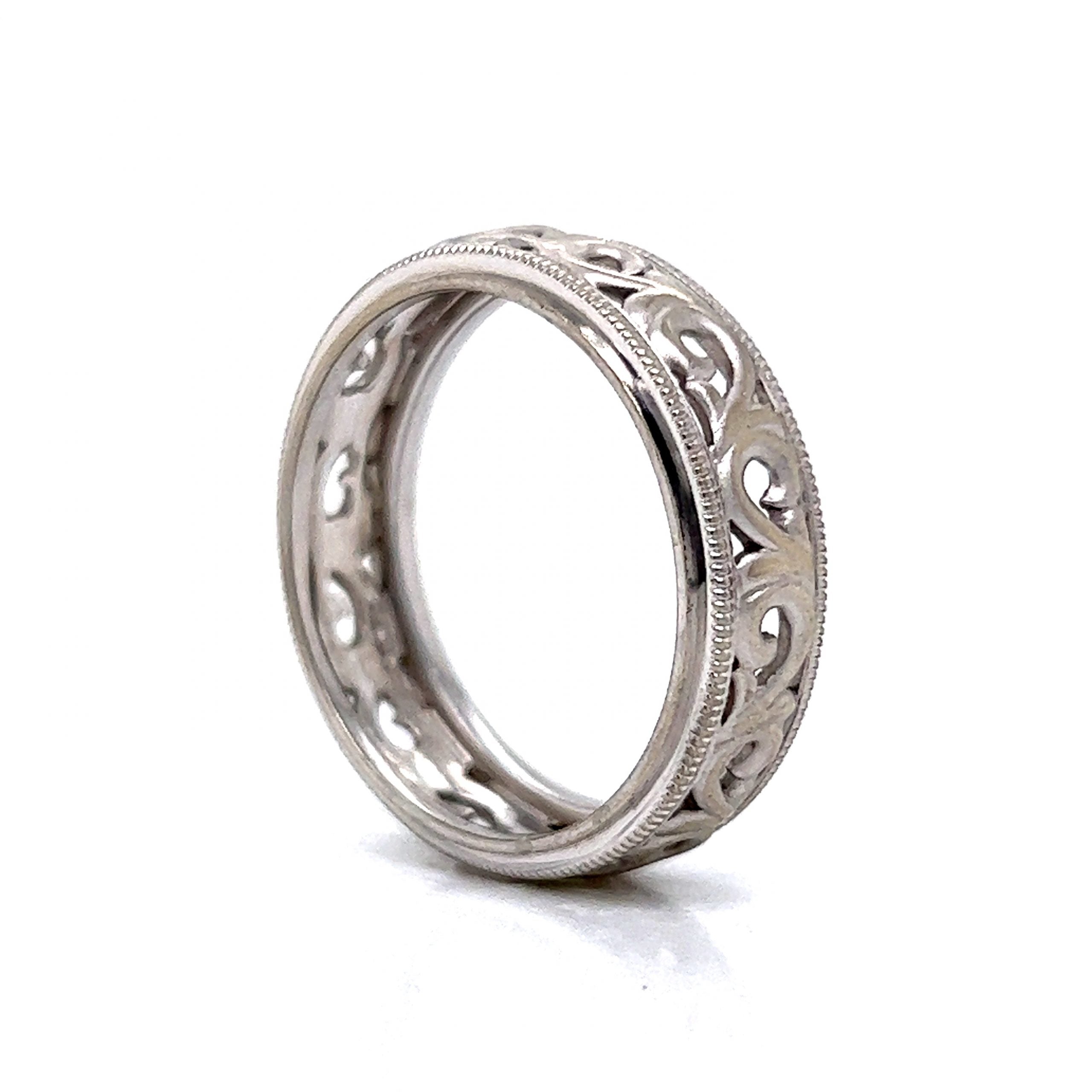 Mens filigree clearance wedding band