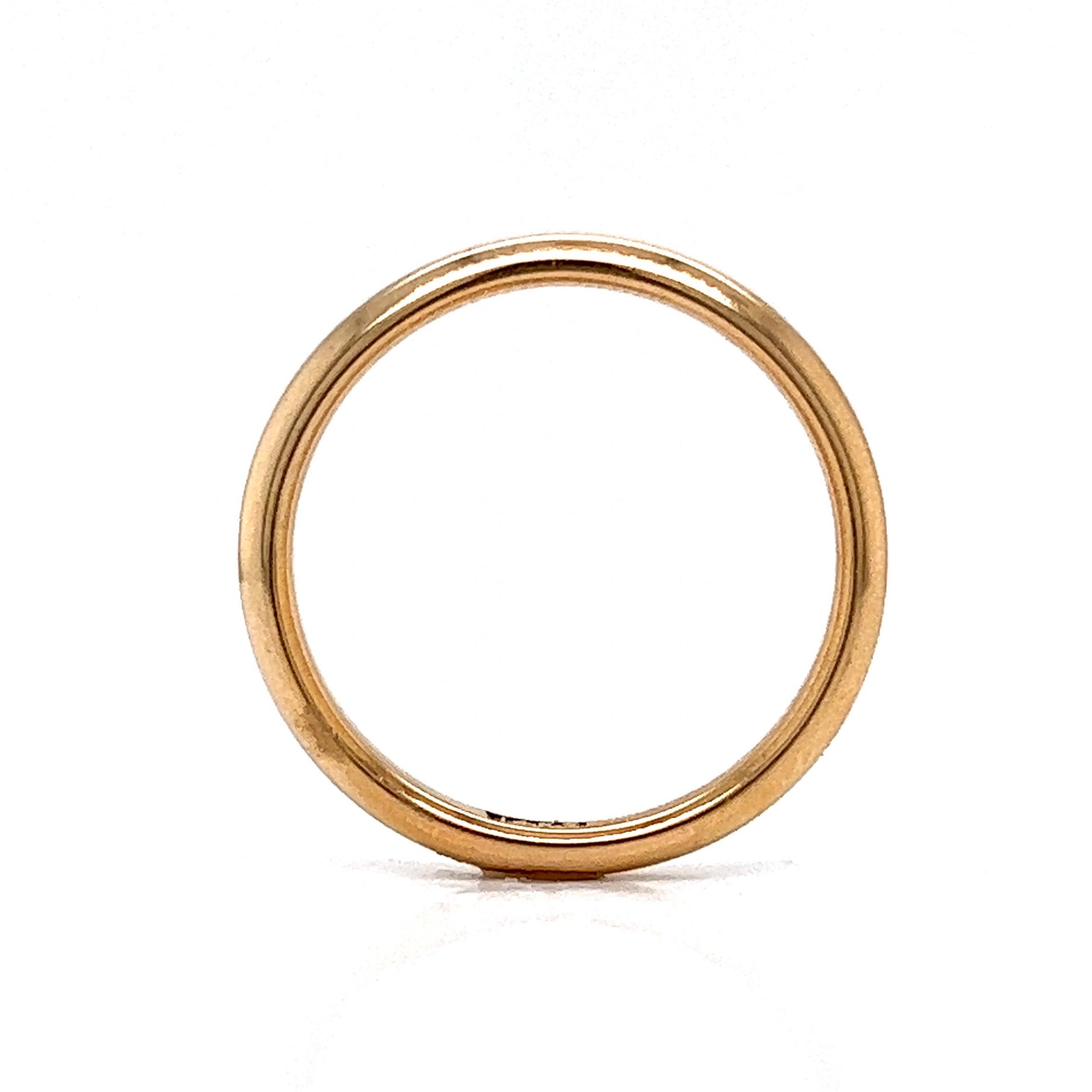 Men's Thin Half Round Wedding Band in 14k Yellow Gold