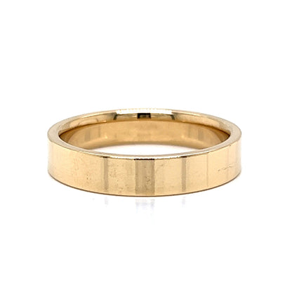 Men's 4mm Flat Edge Wedding Band in 14k Yellow Gold