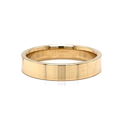 Men's 4mm Flat Edge Wedding Band in 14k Yellow Gold