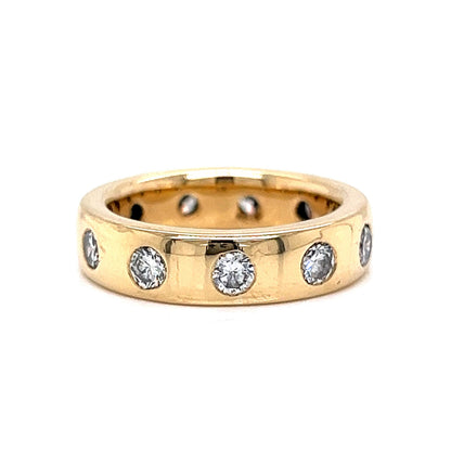 .99 Flush Set Diamond Eternity Band in 18k Yellow Gold