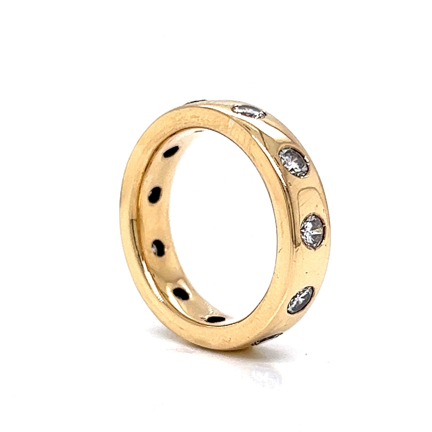 .99 Flush Set Diamond Eternity Band in 18k Yellow Gold