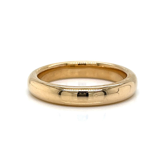 3.5mm Half Round Wedding Band in 14k Yellow Gold