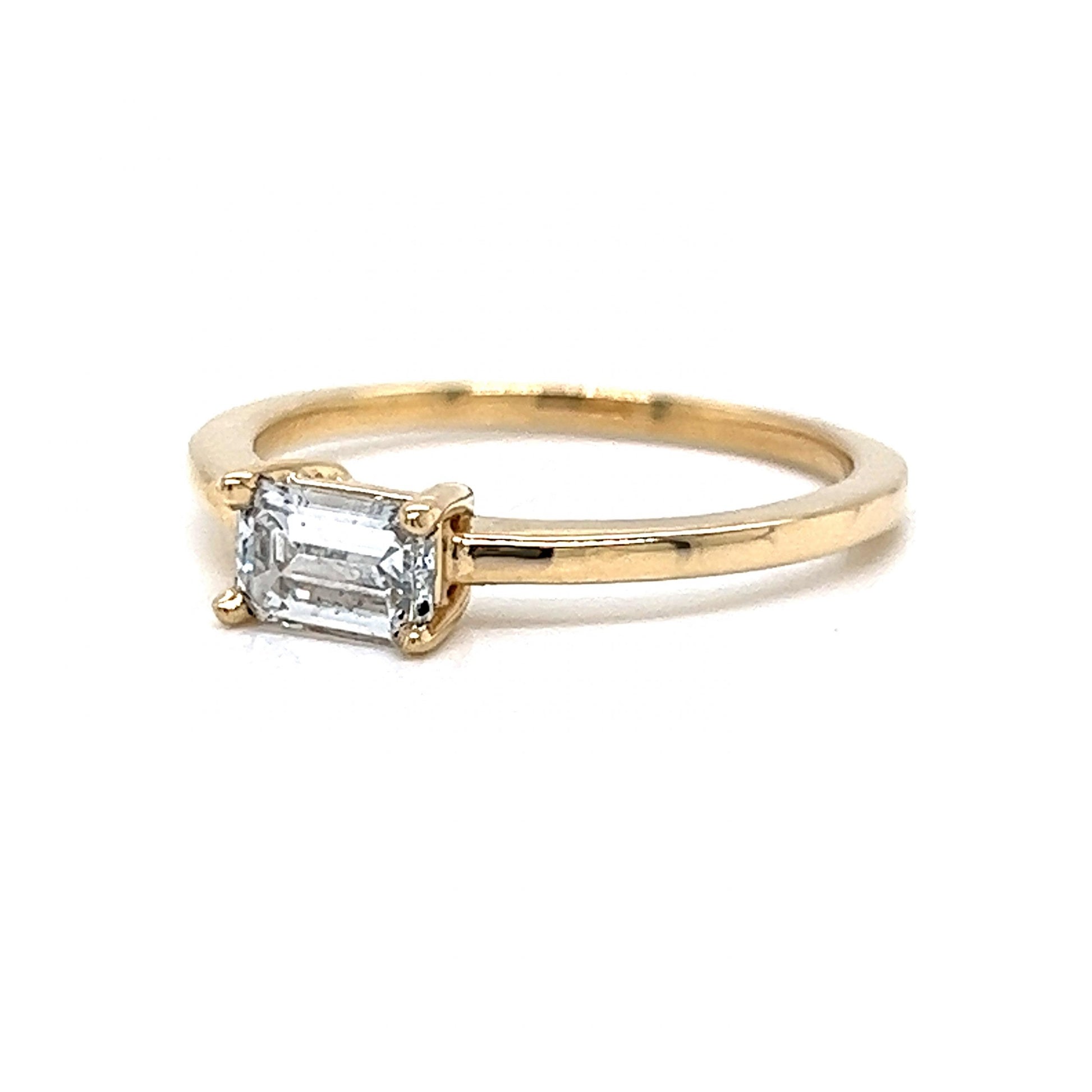 .54 Solitaire Emerald Cut Diamond Engagement Ring in 14k Gold