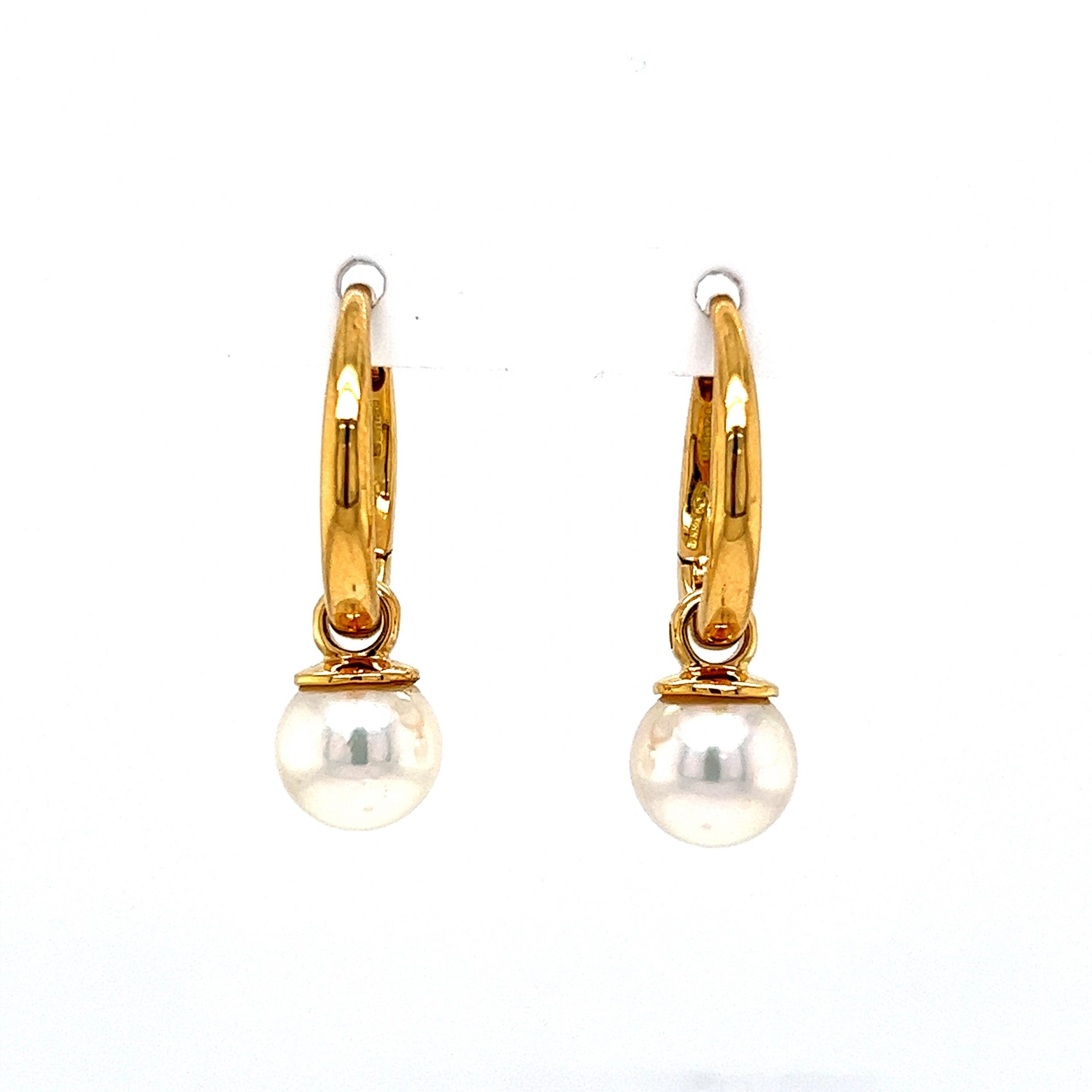 THE ALKEMISTRY 18kt yellow gold Pear Drop hoop earrings