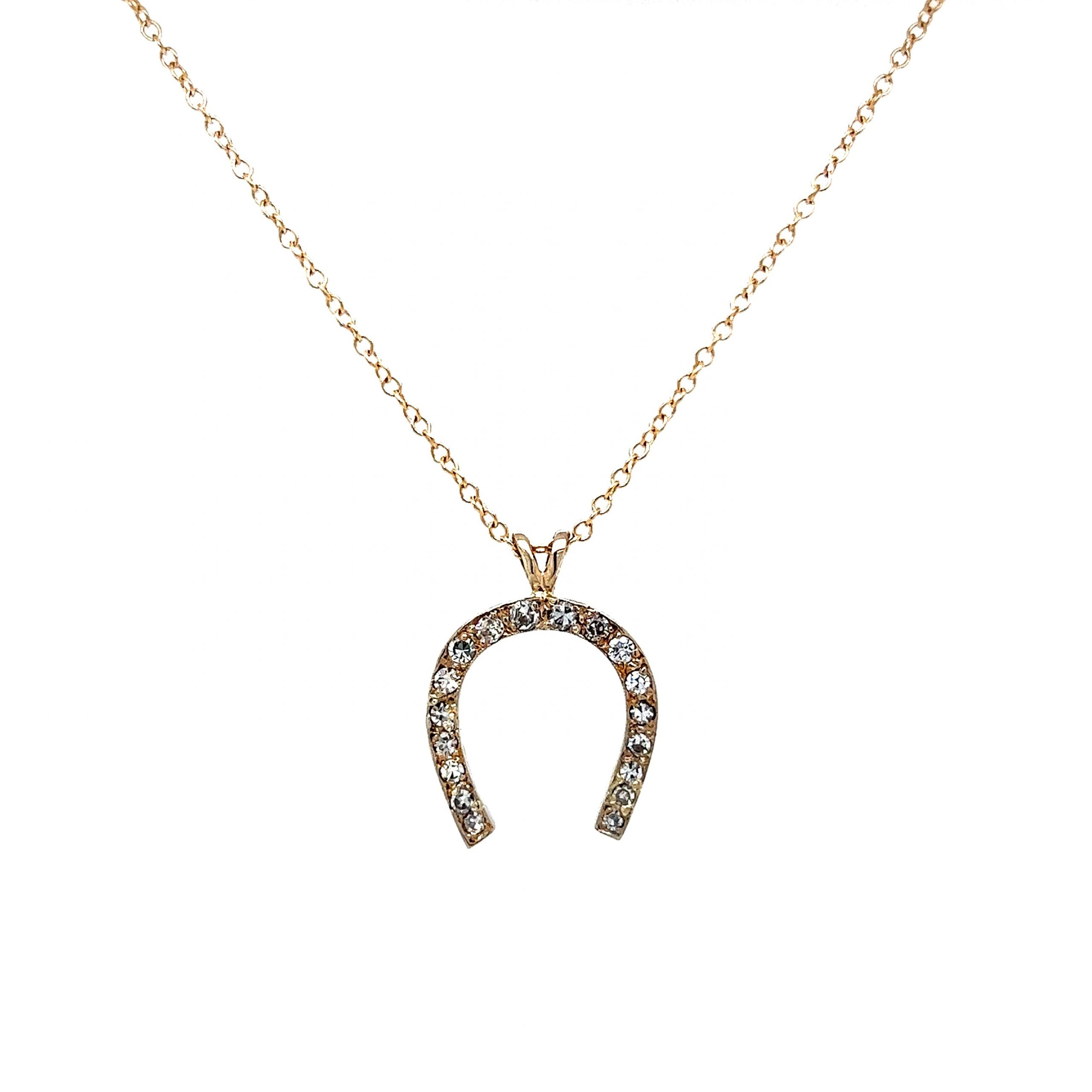 DIAMOND HORSESHOE NECKLACE(2ZN2454)K18 ネックレス｜スター