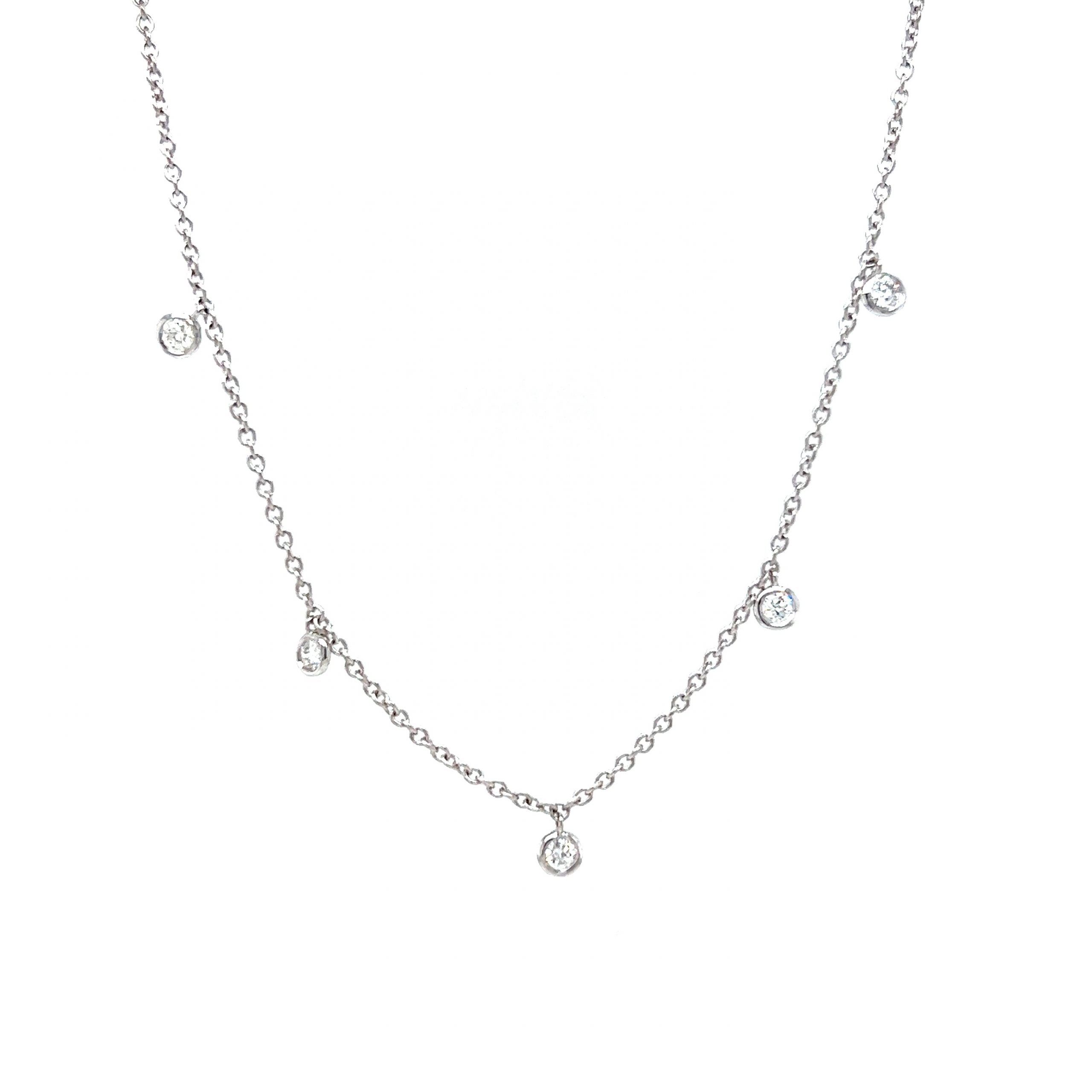 Dangling store diamond necklace