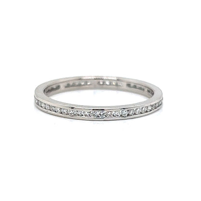 Classic Channel Set Diamond Eternity Band in 14k White Gold