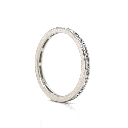 Classic Channel Set Diamond Eternity Band in 14k White Gold