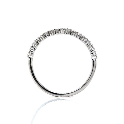 .20 Alternating Diamond Wedding Band in 14k White Gold