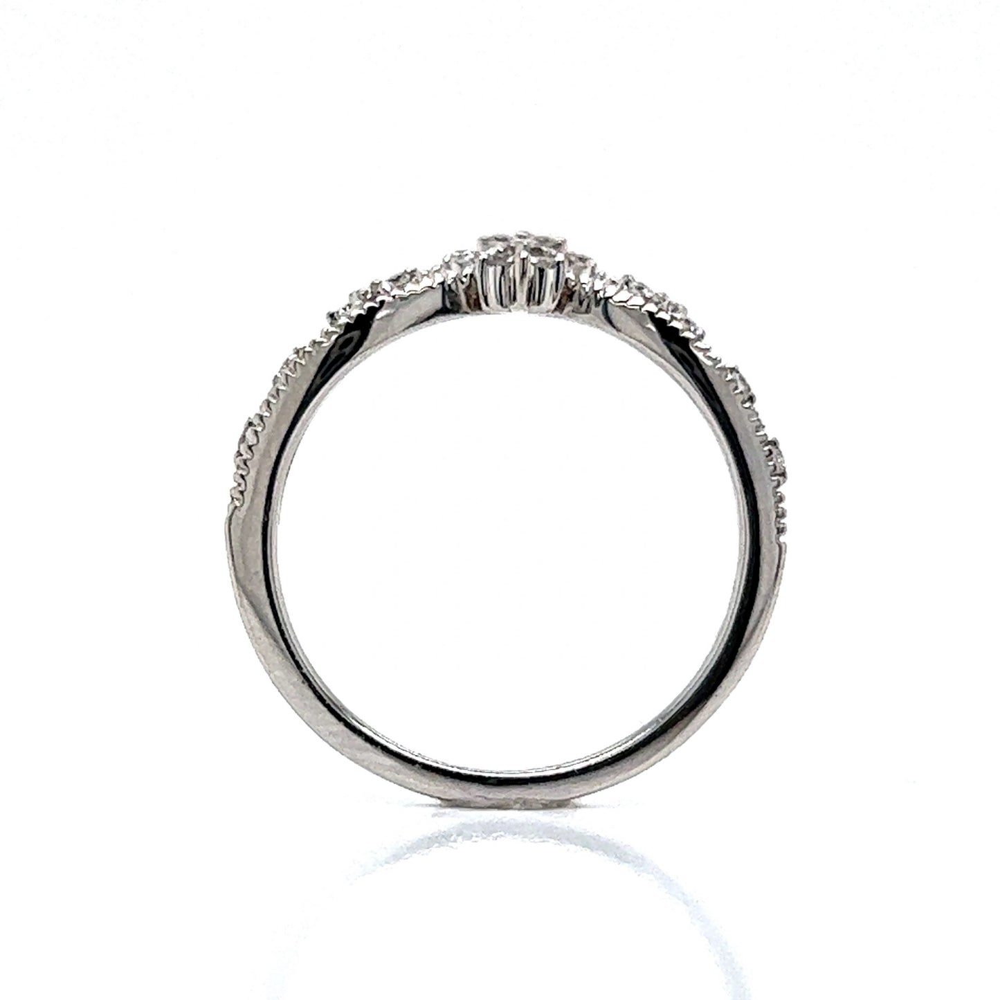 Diamond Tiara Stacking Ring in 14k White Gold