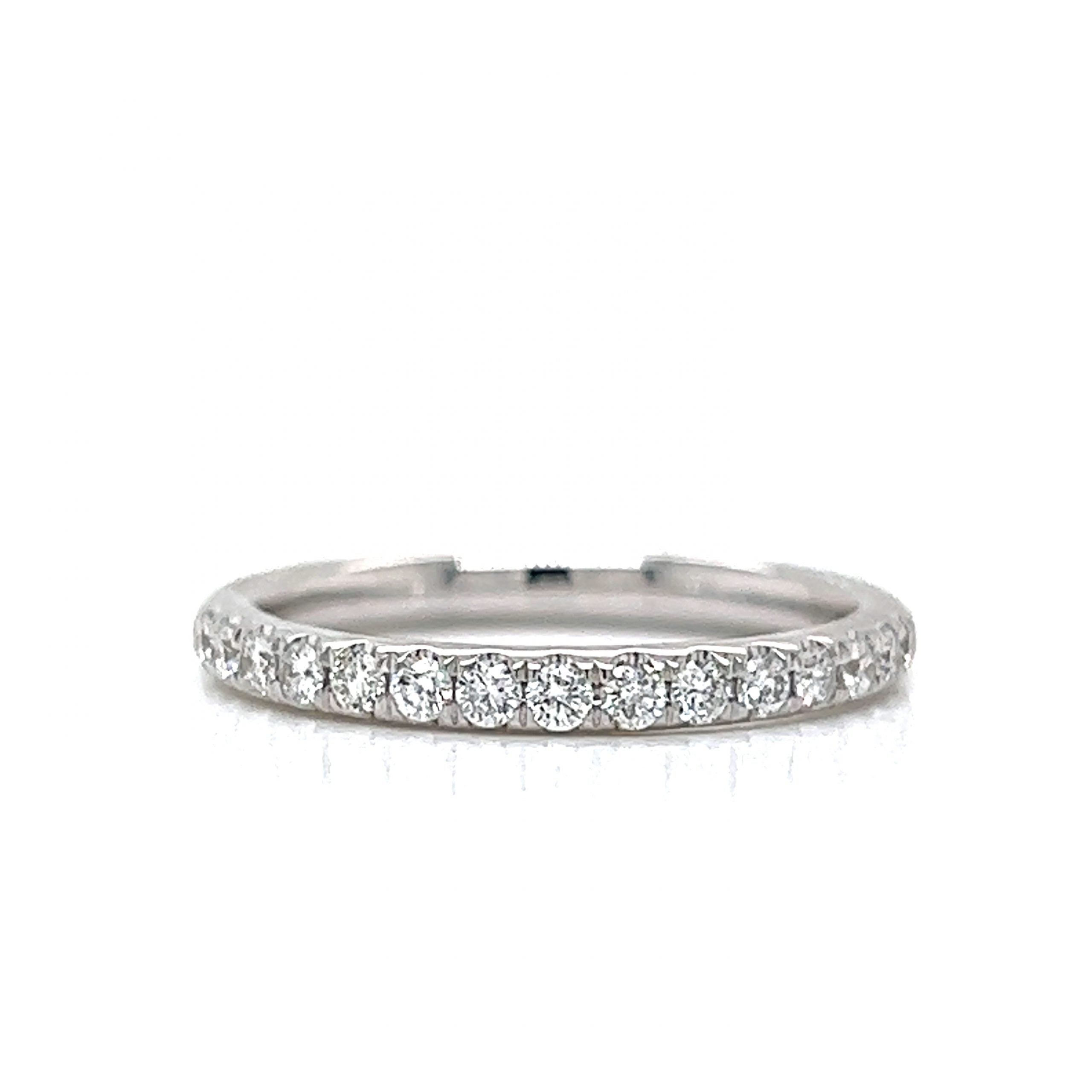 Gent's Gold-Diamond Wedding Band 11 Diamonds .044 Carat T.W. 10K White popular Gold