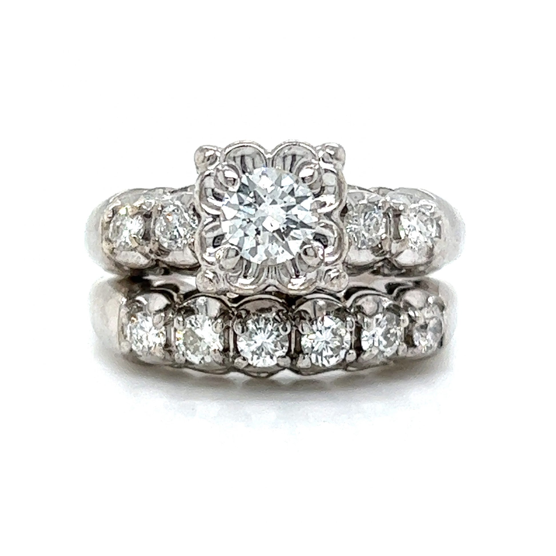 40 Diamond Engagement Ring Set in Gold Filigree Jewelers