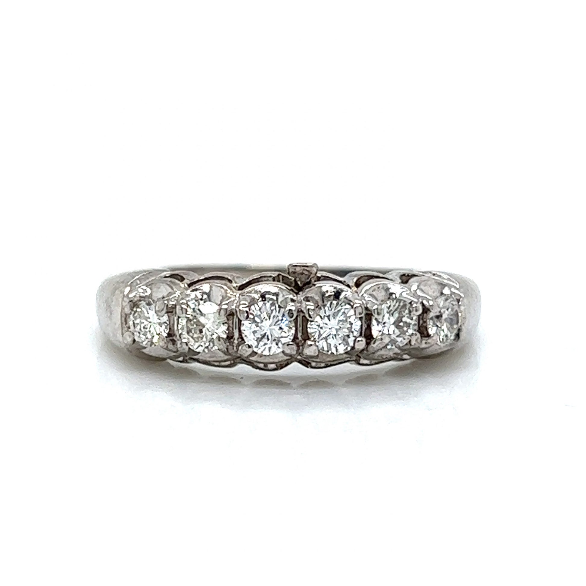 .40 Vintage Diamond Engagement Ring Set in 14k White Gold