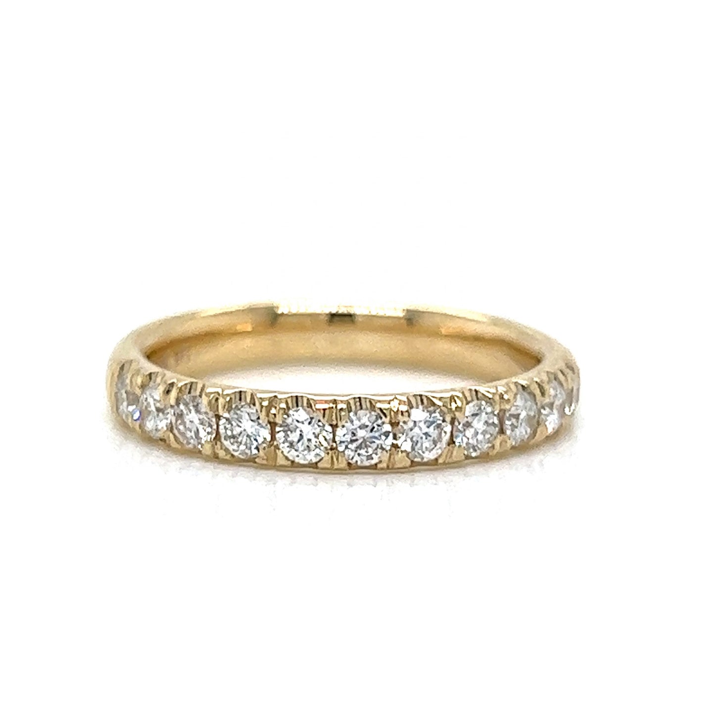 .58 Round Brilliant Diamond Wedding Band in 14k Yellow Gold