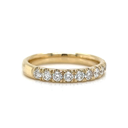 .58 Round Brilliant Diamond Wedding Band in 14k Yellow Gold