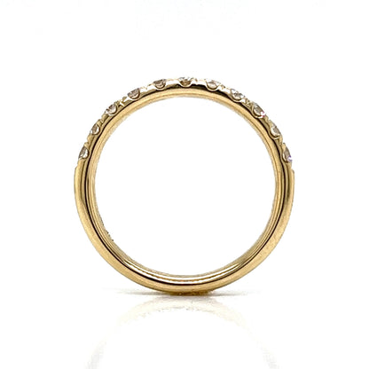 .58 Round Brilliant Diamond Wedding Band in 14k Yellow Gold