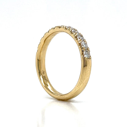 .58 Round Brilliant Diamond Wedding Band in 14k Yellow Gold