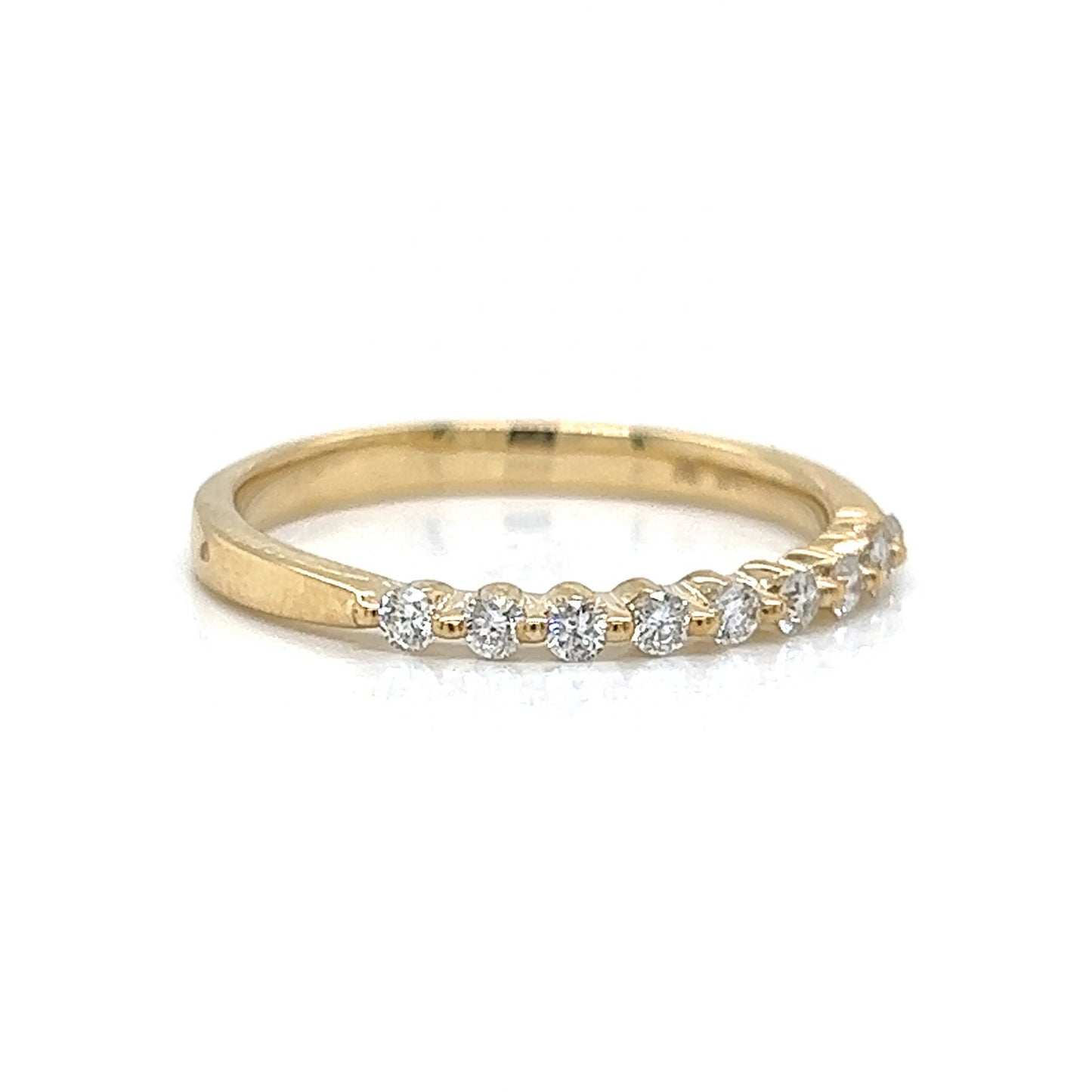 .22 Shared Prong Diamond Wedding Band in 14k Yellow Gold