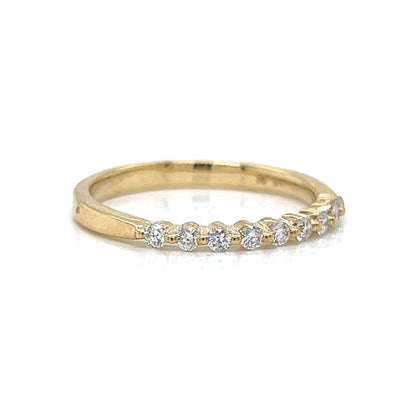 .22 Shared Prong Diamond Wedding Band in 14k Yellow Gold