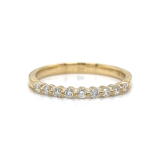 .22 Shared Prong Diamond Wedding Band in 14k Yellow Gold