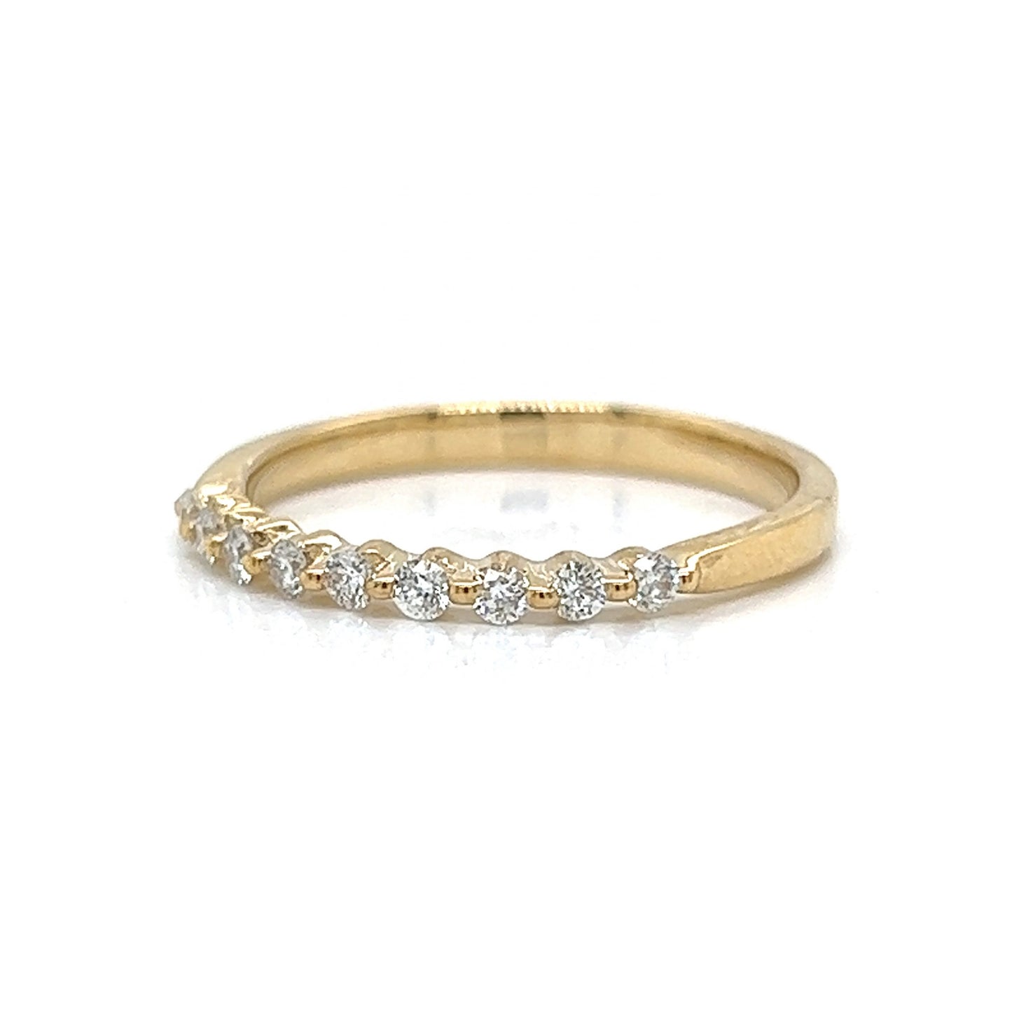 .22 Shared Prong Diamond Wedding Band in 14k Yellow Gold