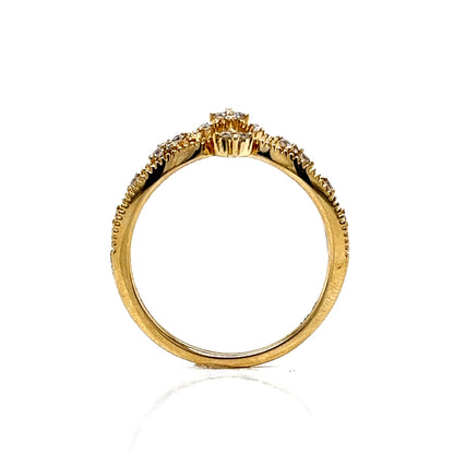 Tiara Diamond Stacking Ring in 14k Yellow Gold